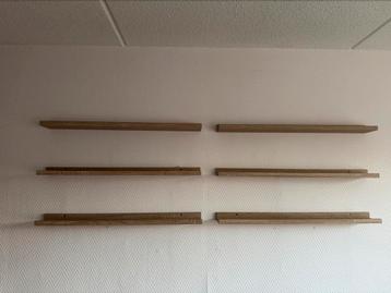 6 Decoratie planken, licht eiken  beschikbaar voor biedingen