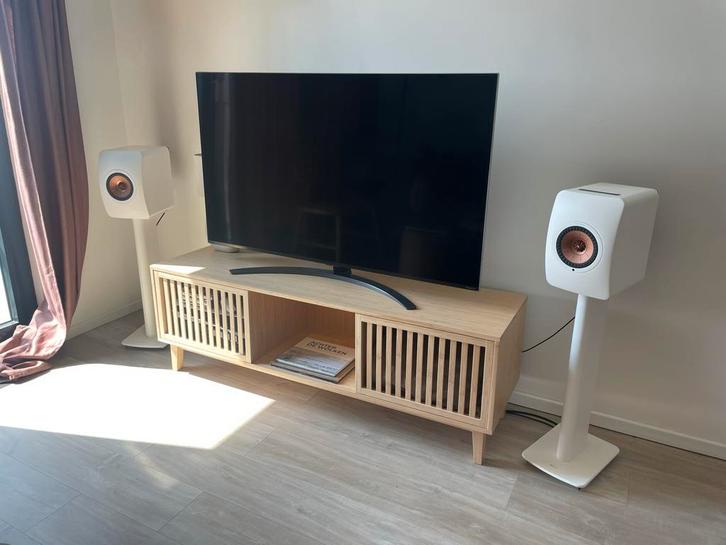 KEF LS50 Wireless (1e gen) - Top speakers!, Audio, Tv en Foto, Luidsprekers, Gebruikt, Front, Rear of Stereo speakers, 120 watt of meer