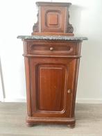 Set vintage nachtkastjes met marmeren blad, Ophalen, Gebruikt, Minder dan 45 cm, 70 cm of meer