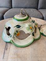 Vintage keramieken HANGLAMP Bloemen en Vogels, Huis en Inrichting, Lampen | Hanglampen, Overige materialen, Vintage / Retro / Frankrijk / Porselein