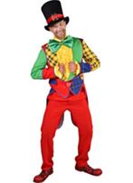 Leuk rood/blauw/geel PIPPO/CLOWN jas, Ophalen, Carnaval, Maat 56/58 (XL), Zo goed als nieuw