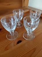 Kristallen borrelglaasjes (4), Verzamelen, Glas en Borrelglaasjes, Borrel- of Shotglas, Zo goed als nieuw, Ophalen