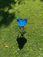 Inklapbaar driepoot krukje, blauw, Ophalen, Gebruikt