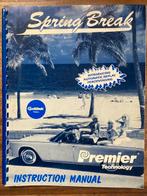 GOTTLIEB SPRING BREAK INSTRUCTION MANUAL, Elektronisch, Zo goed als nieuw, Flipperkast, Gottlieb