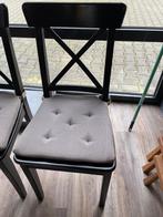 2 IKEA keukenstoelen, Huis en Inrichting, Stoelen, Ophalen, Gebruikt, Zwart, Eén
