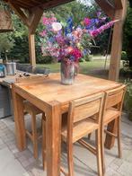 Barset teakhout 120x90x100 binnen/buiten, Huis en Inrichting, Ophalen, Gebruikt
