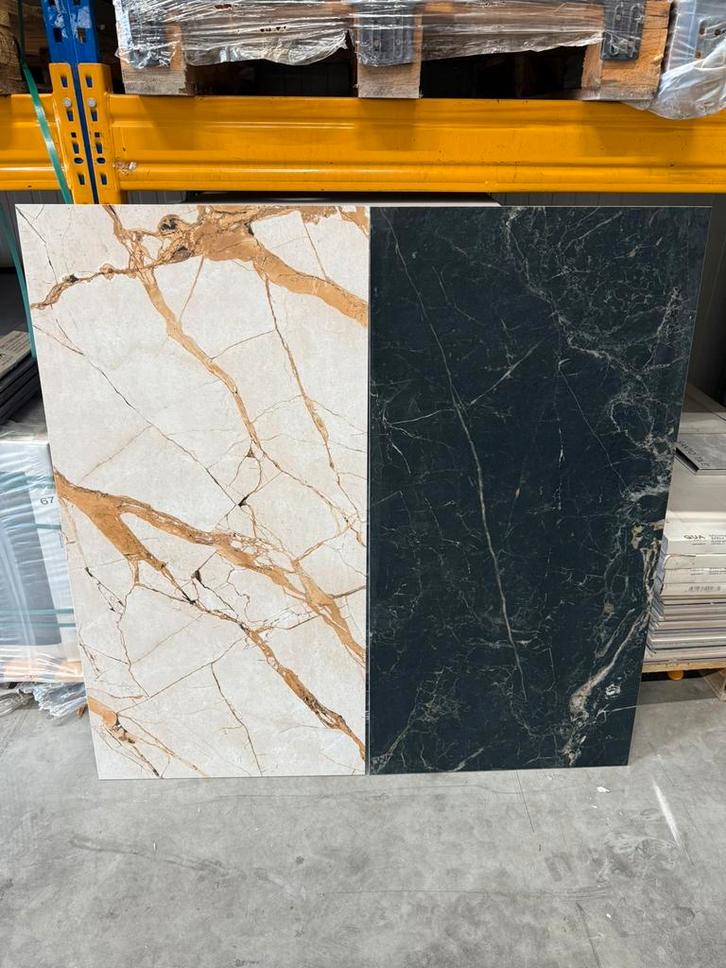 60x120 CM marmerlook mat zwart en beige, Doe-het-zelf en Verbouw, Tegels, Nieuw, Wandtegels, Keramiek, 60 cm of meer, 10 m² of meer