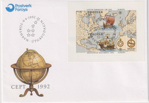 Foroyar 1992 Sa145 Blok Ontdekking Amerika Globe, Postzegels en Munten, Postzegels | Eerstedagenveloppen, Onbeschreven, Europa