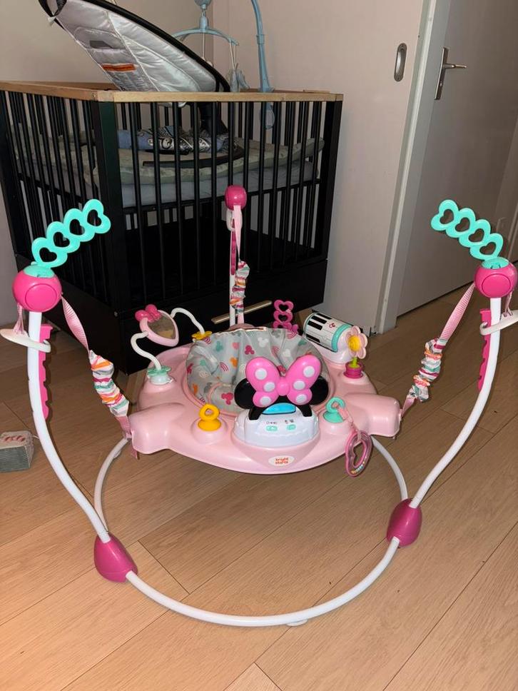 Baby jumper Minnie mouse, Kinderen en Baby's, Speelgoed | Babyspeelgoed, Zo goed als nieuw, Babygym, Met licht, Met geluid, Ophalen