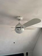 Witte Plafondventilator met Licht, Ophalen, Gebruikt, Metaal, Minder dan 100 cm