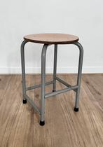 Industriële kruk, grijs, Galvanitas, Huis en Inrichting, Krukjes, Ophalen, Gebruikt, Staal