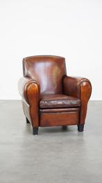 Grote design fauteuil gemaakt van schapenleer, Ophalen, Gebruikt, Design, 75 tot 100 cm