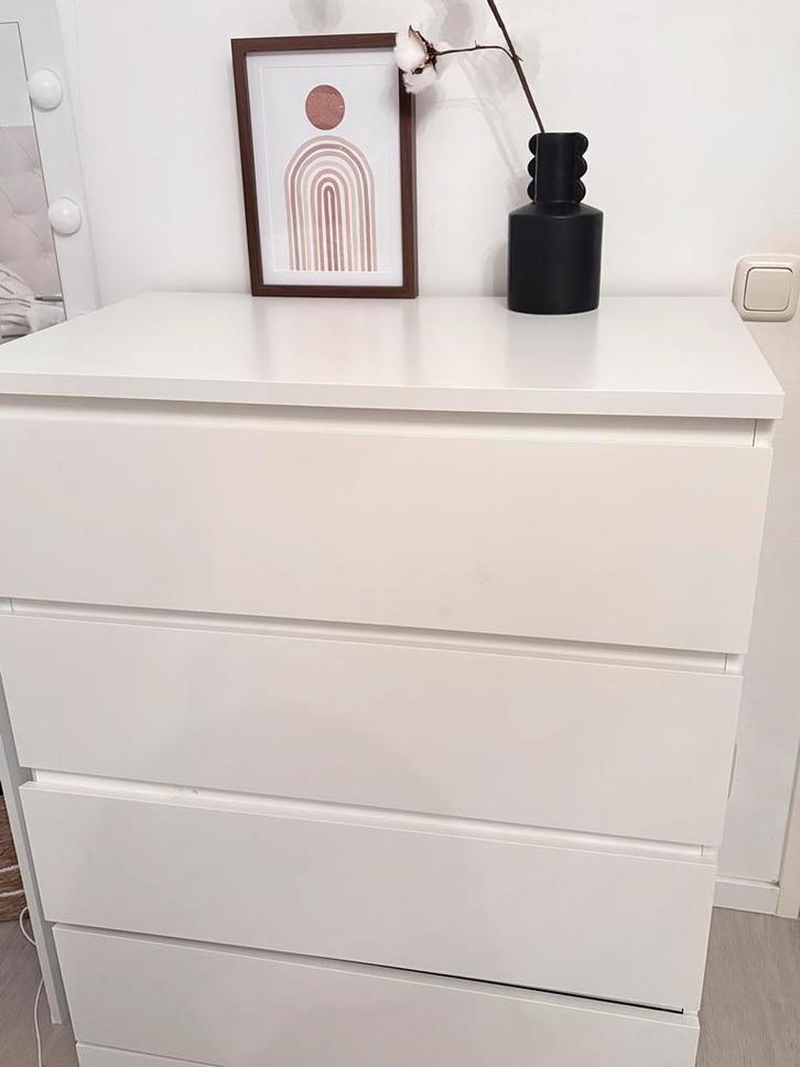 Ikea Malm ladekast met 4 lades, Huis en Inrichting, Kasten | Ladekasten, Gebruikt, Minder dan 100 cm, 50 tot 100 cm, 25 tot 50 cm