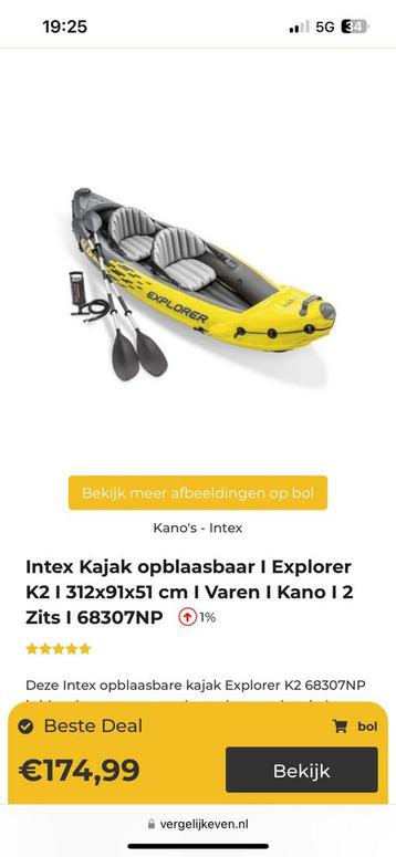 nieuwe intex kajak nooit gebruikt  beschikbaar voor biedingen