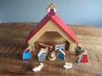 Mooie houten kinder kerststal kerstgroep, Ophalen of Verzenden, Zo goed als nieuw