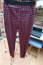 Broek nieuw blauw rode vierkantjes Kocca jeans mt S (38), Maat 38/40 (M), Overige kleuren, Ophalen of Verzenden, Lang