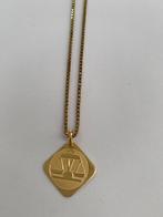 18 krt gouden hanger met weegschaal sterrenbeeld €325, Sieraden, Tassen en Uiterlijk, Kettinghangers, Overige voorstellingen, Ophalen of Verzenden