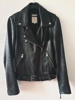 Zara leather biker jacket with belt XS, Kleding | Dames, Jassen | Zomer, Zara, Gedragen, Maat 34 (XS) of kleiner, Ophalen of Verzenden