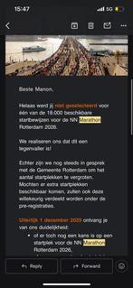 Opzoek ticket hele marathon Rotterdam, Eén persoon