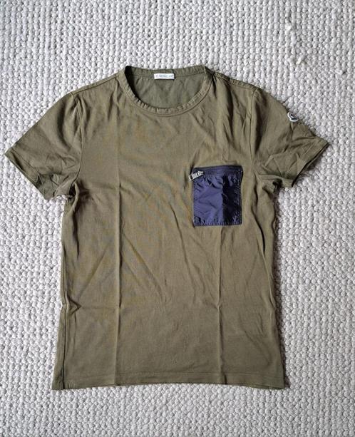 Origineel Moncler Jongensshirt Maat S – Legergroen met Blauw, Kleding | Heren, T-shirts, Gedragen, Maat 46 (S) of kleiner, Groen
