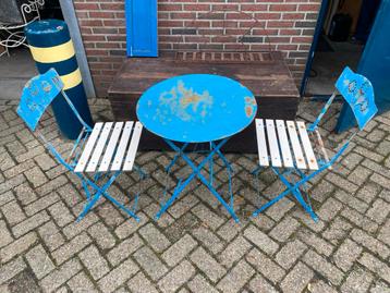 Vintage Tuinset - Tafel en 2 Stoelen beschikbaar voor biedingen