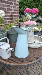 mooie mintgroene emaille waterkan, Antiek en Kunst, Curiosa en Brocante, Ophalen of Verzenden