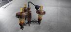 hanglamp jaren 70 retro vintage, Gebruikt, Glas, Ophalen of Verzenden, Boerenschuur