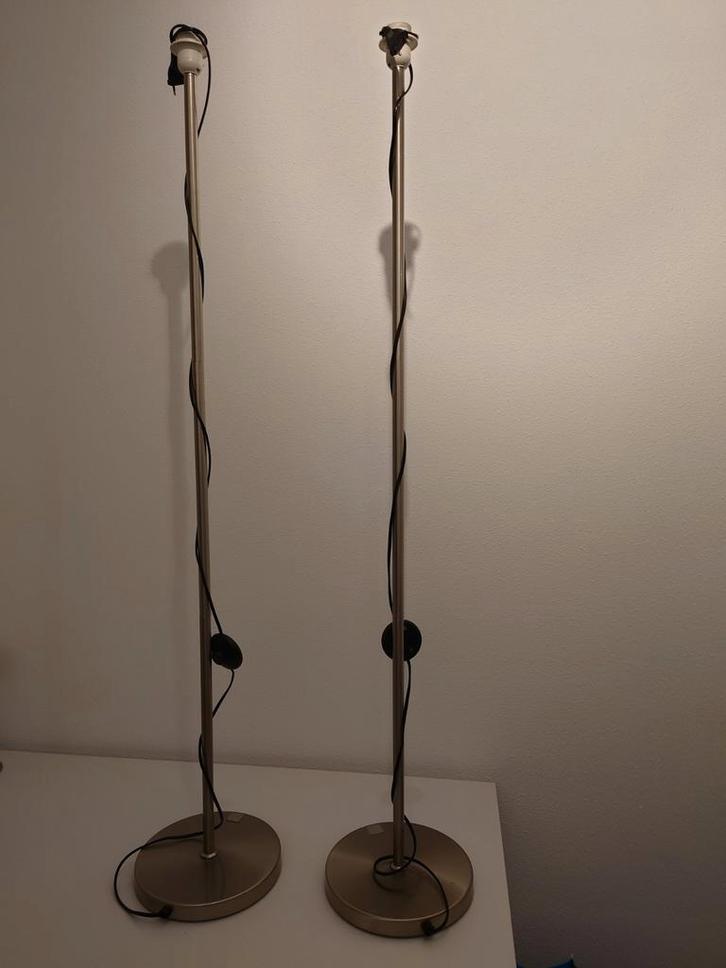 Jan des Bouvrie RVS lampen, Huis en Inrichting, Lampen | Vloerlampen, Gebruikt, 100 tot 150 cm, Ophalen