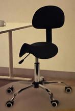 Ergonomische nieuwe zadelkruk bureaustoel met rugleuning, Huis en Inrichting, Ophalen of Verzenden, Zo goed als nieuw, Zwart