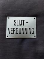 Emaille slijt vergunning reclamebordje, Ophalen of Verzenden, Gebruikt, Reclamebord