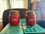 Antieke retro emaille petrolium en thee en suiker, Ophalen