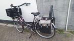 Robuuste mamafiets met kinderzitje en krat, Gebruikt, 1 zitje, Ophalen, Overige merken