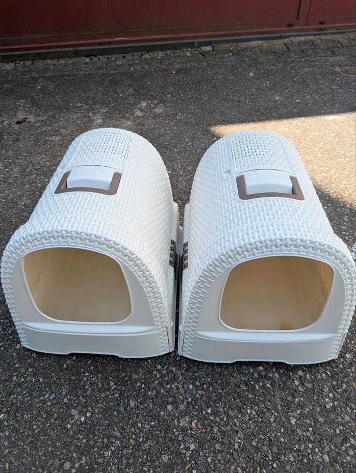2x Curver kattenbak wit , met lade, Dieren en Toebehoren, Kattenbakken, Gebruikt, Ophalen of Verzenden