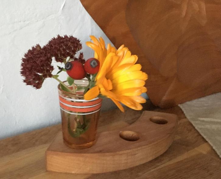 Vaasje voor Jaarring, seizoenstafel. Herfst, steker v Grimms, Hobby en Vrije tijd, Vilt, Zo goed als nieuw, Figuurtje(s), Ophalen of Verzenden