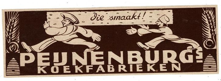 2 PEIJNENBURG's KOEK Advertenties 1926, Verzamelen, Merken en Reclamevoorwerpen, Zo goed als nieuw, Overige typen, Verzenden