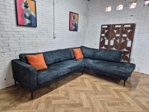 Hoekbank | Loods 5 | Velvet, Huis en Inrichting, Banken | Bankstellen, Zo goed als nieuw, Vierpersoons of meer, 150 cm of meer