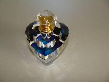 Parfumflesje Kristal Hart vorm Blauw nr 7  beschikbaar voor biedingen