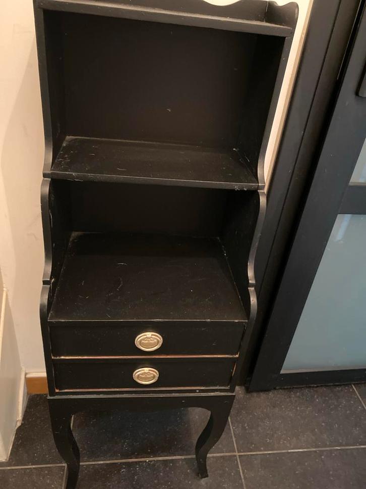 Vintage Gangkastje met 2 lades, Huis en Inrichting, Kasten | Ladekasten, Gebruikt, Minder dan 100 cm, Minder dan 50 cm, Minder dan 25 cm