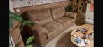 2 - zits bank, nappa leer, bruin, 2x1 meter, Ophalen, Gebruikt, Leer