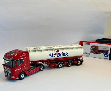 St vd Brink DAF XG+ met bulkoplegger 1:50 beschikbaar voor biedingen
