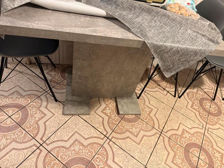 Tafel met 4 stoelen, Huis en Inrichting, Tafels | Eettafels, Gebruikt, 50 tot 100 cm, 100 tot 150 cm, Vier personen, Rechthoekig