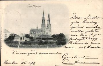Eindhoven Kerk TOPKAART st 1899  uitg J.Brüning beschikbaar voor biedingen