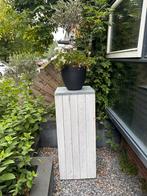 Mooie pilaar wit met verzinkte bovenkant, Ophalen of Verzenden