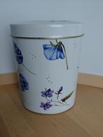 Voorraadblik Jet ter Steeghe, blauwe bloemen, Verzamelen, Blikken, Ophalen of Verzenden, Zo goed als nieuw, Overige