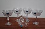 Vintage set van 5 kristallen champagneglazen coupesglazen, Ophalen of Verzenden
