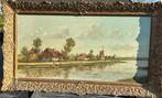 Origineel Albert Torringa Polderlandschap aan het Water, Antiek en Kunst, Ophalen of Verzenden