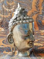 Mooi zwaar oud Oosters hoofd van Boeddha van brons 13,6 cm., Antiek en Kunst, Ophalen of Verzenden