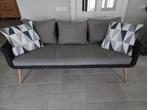 Jysk Vebbestrup Loungebank - Zwart Wickerlook, Ophalen, Stof, 150 tot 200 cm, Driepersoons