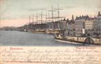 Rotterdam Maas de Boompjes Scheepvaart 1900, Verzamelen, Ansichtkaarten | Nederland, Ophalen of Verzenden, Voor 1920, Gelopen