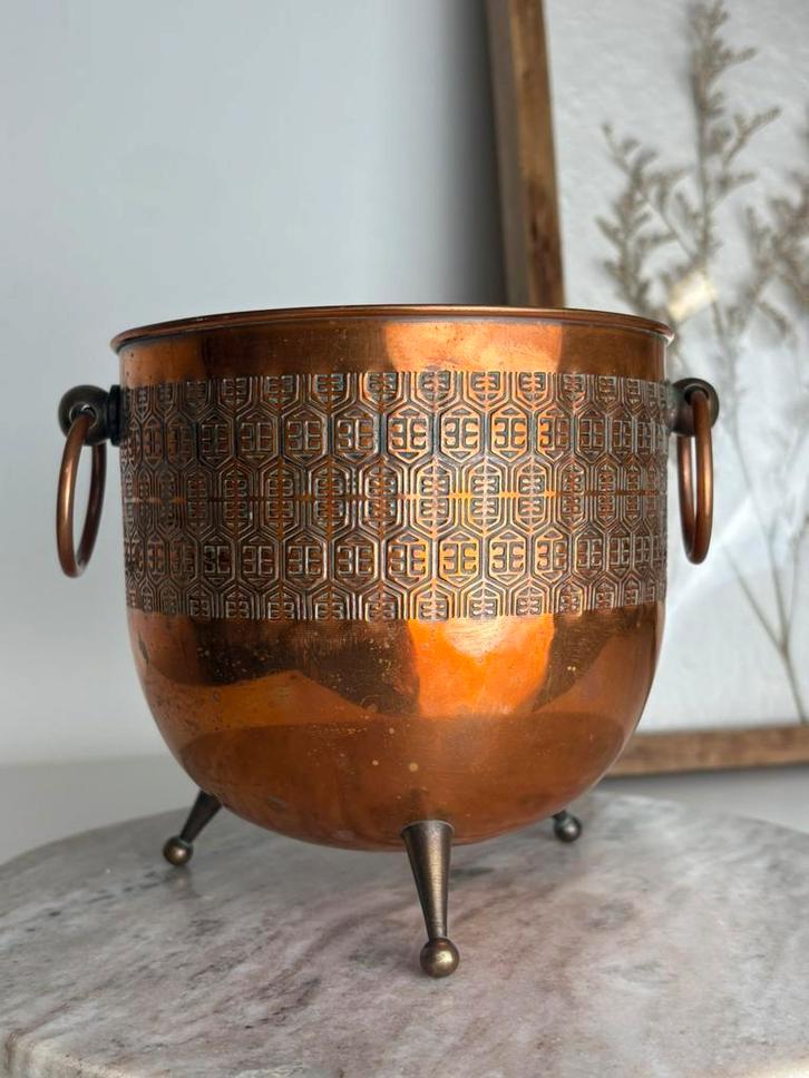 Koperen bloempot, Antiek en Kunst, Antiek | Koper en Brons, Ophalen of Verzenden